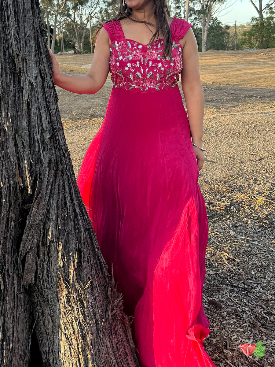 Pink Flared Dress