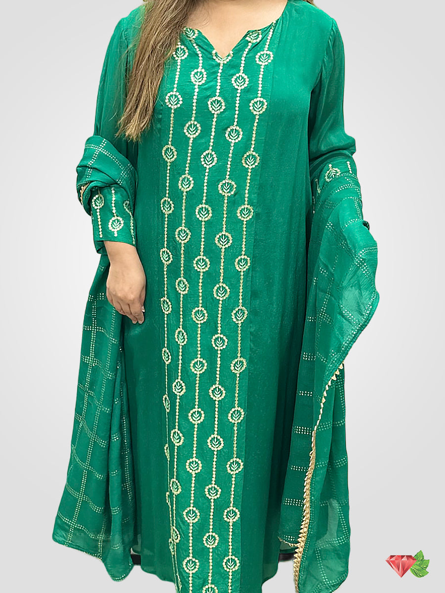 Emerald Green embroidered suit