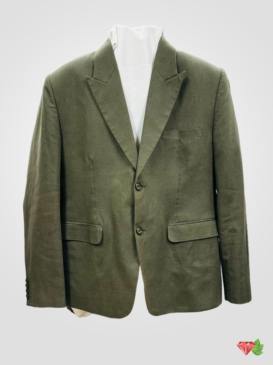 Green Linen Coat